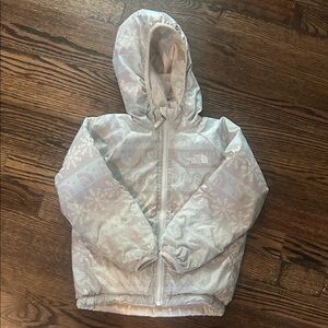 The North Face Light Gray REVERSIBLE Snowflake Hoodie